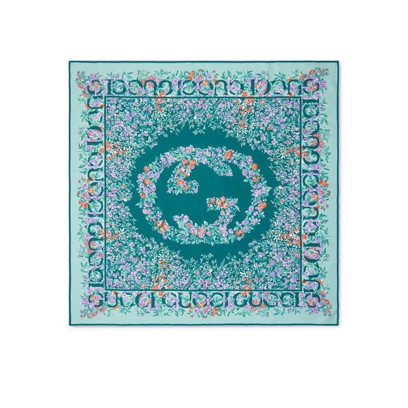Gucci Women Printed Silk Twill Scarf